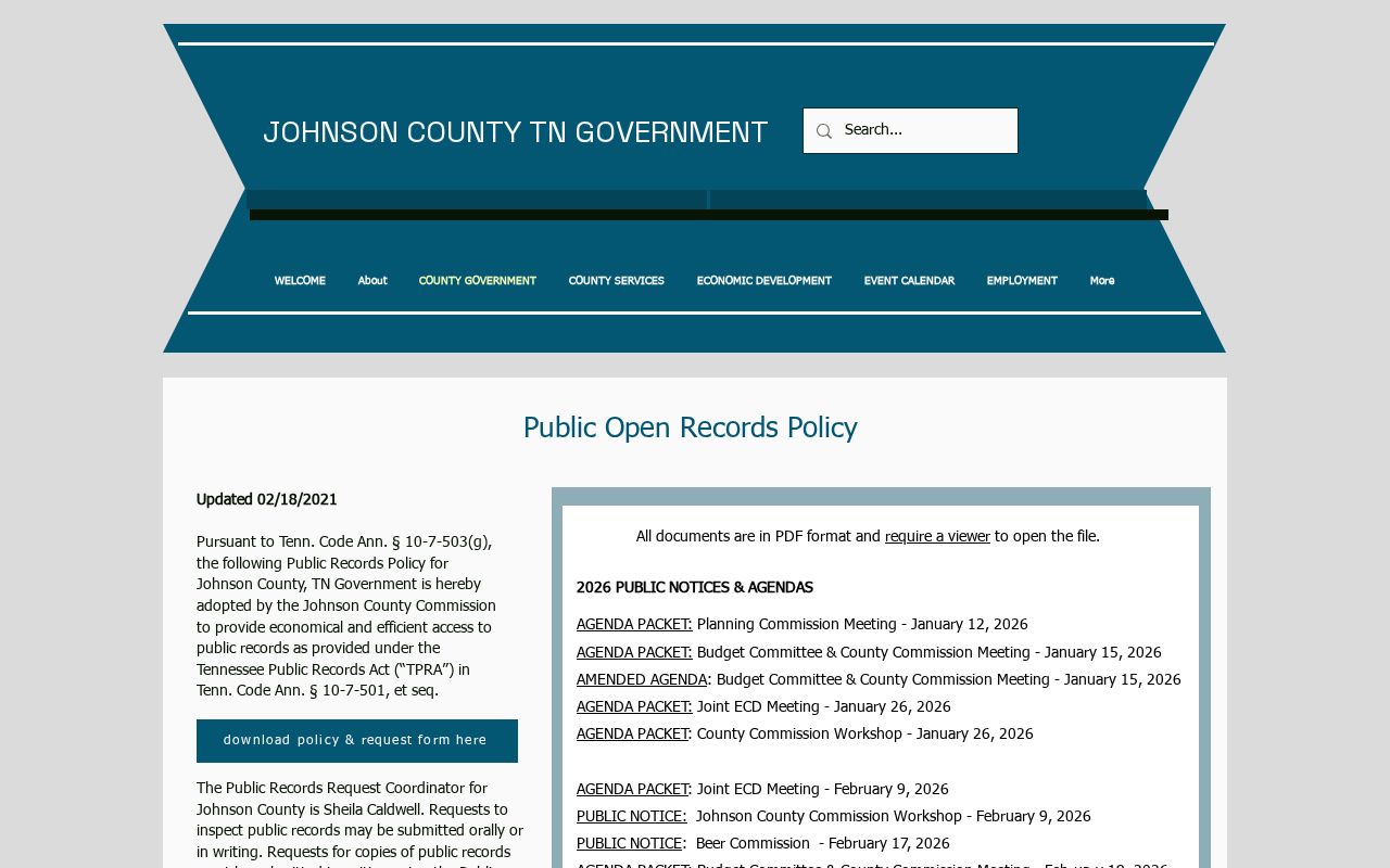 Johnson County arrest records request coordinator