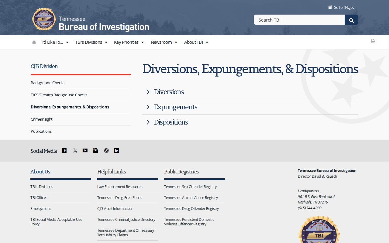 Tennessee expungement path for Johnson County arrest records