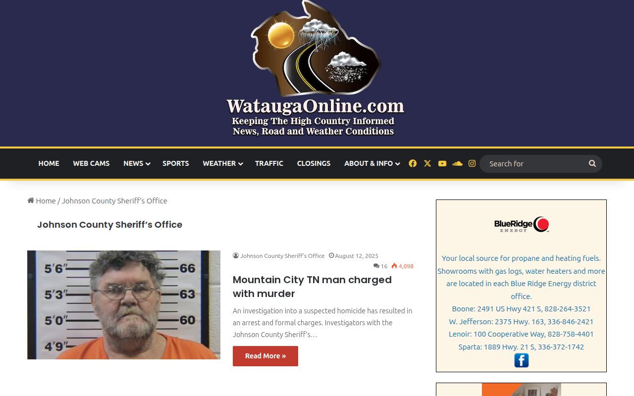Johnson County sheriff regional arrest news archive